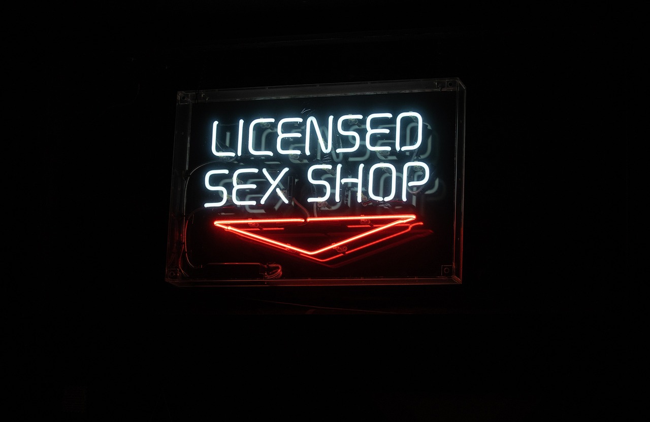 sex shop, neon sign, soho, shop sign, london